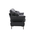United Linen Sofaaccent Sofa Seat Sofa With Metal Feet Dark Gray Linen 3 Seat