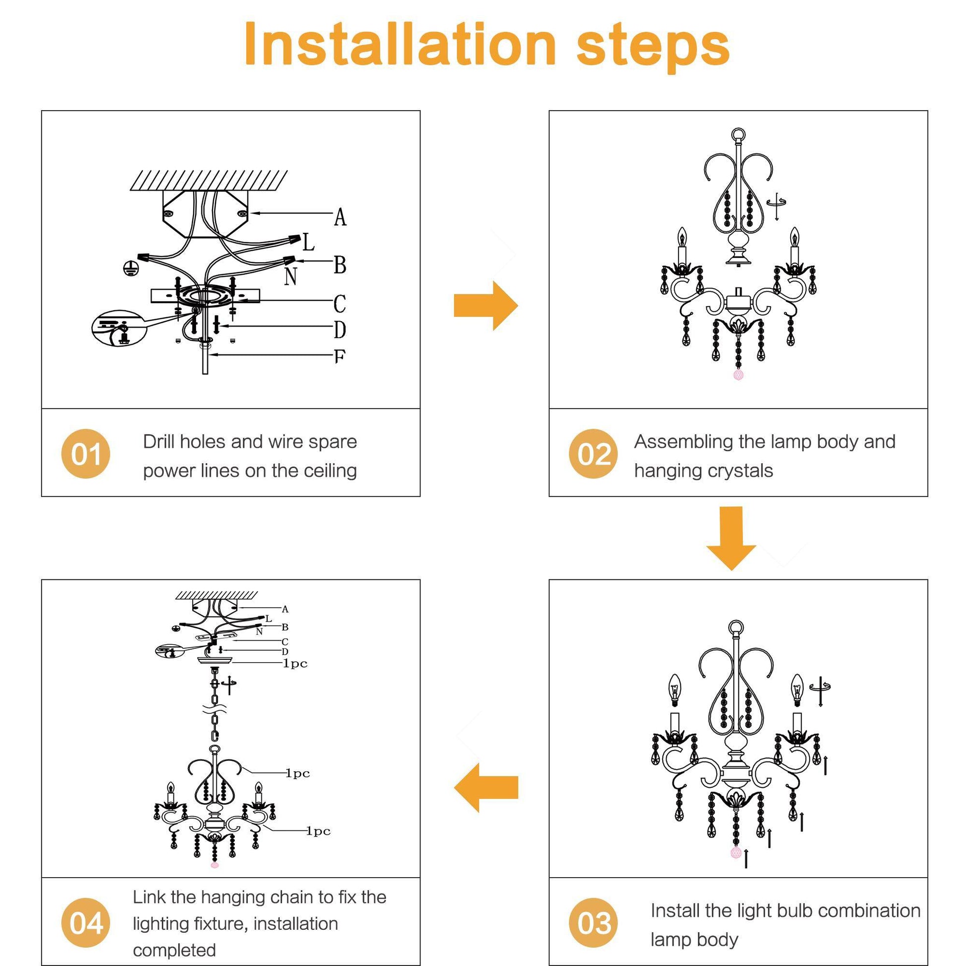 Classic Vintage Crystal Candle Chandeliers Lighting, 5 Lights Pendant Ceiling Fixture Lamp 5*E12*Max40W, No Include Bulb Chandelier For Living Room Dining Room Bedroom Hall Balcony Matte Black Gold Matte Black American Design,Luxury,Modern,Vintage Metal