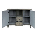 Velika Weathered Gray Finish Console Table W 1 Open Compartment Storage Gray Synthetic Wood