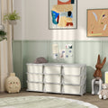 Qaba 3 Tier Kids Storage Unit, 9 Drawer Chest Toy Organizer Plastic Bins For Kids Bedroom Nursery Kindergarten Living Room For Boys Girls Toddlers, Cream White Cream White Polypropylene