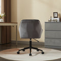 Elegent Velvet Office Chair With Wheels, Makeup Vanity Chair Height Adjustable For Teens Women Girls, Comfy Swivel Modern Leisure Armchair For Home Office, Bedroom, Study And Vanity. Gray Gray Primary Living Space Luxury,Modern Foam Iron