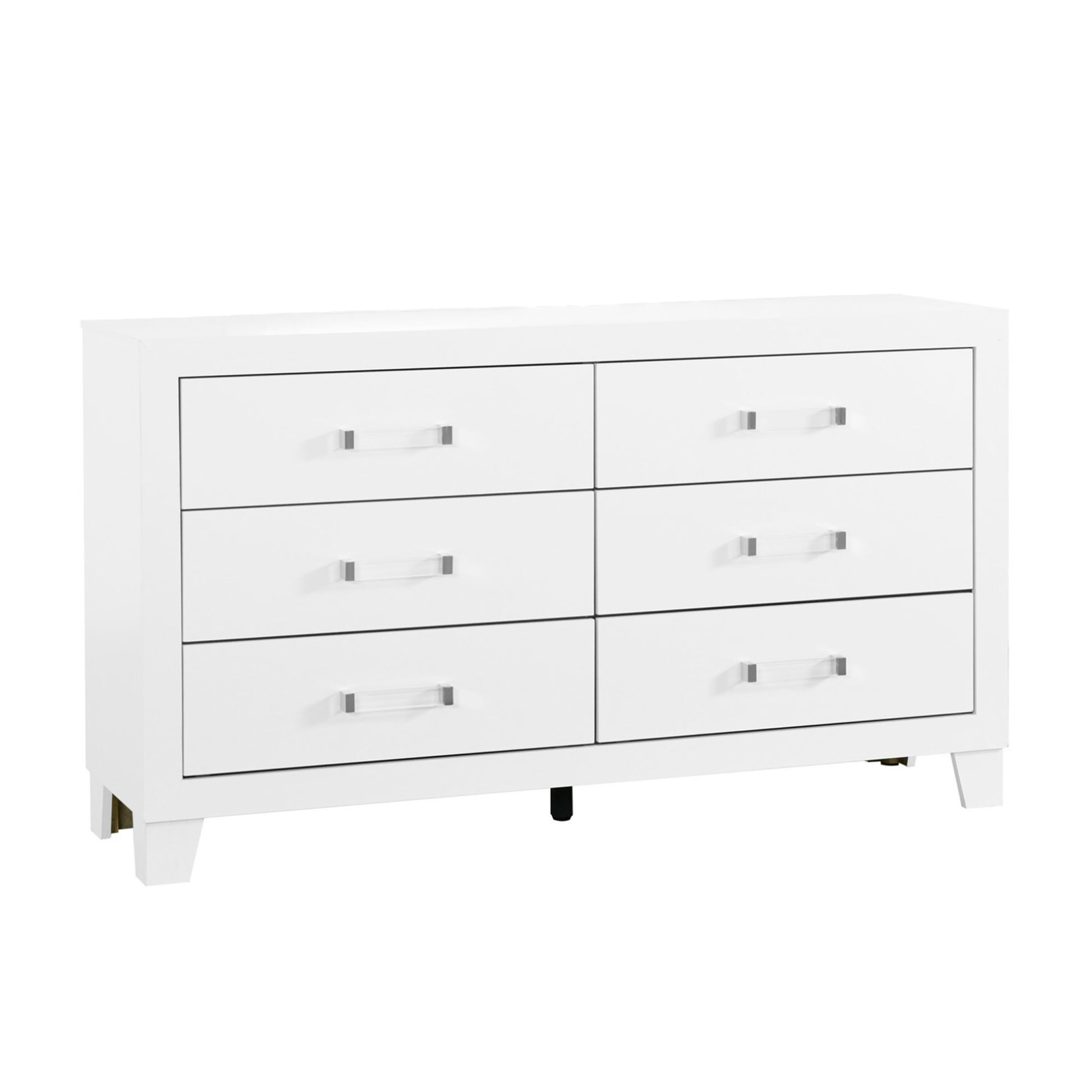 Omoda White Dresser White Rubber Wood