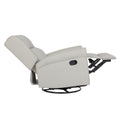 360 Degree Swivel Upholstered Manual Recliner For Living Room, Biege Beige Wood Manual Handle Primary Living Space Soft Pu