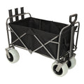 Fishing Cart With Rod Holders ,Beach Wagon With Big Wheels For Sand 500Lbs Capacity All Terrain Steel Frame Utility Cart With 9