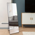 Full Length Mirror, Floor Mirror With Stand, Dressing Mirrorbedroom Mirror With Aluminium Frame 65