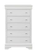 Shaker Crocodile Metallic White Chest White Solid Wood Mdf