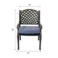 Sparta Modern Dining Arm Chair, Navy Blue Antique Navy Blue Polyester Aluminum