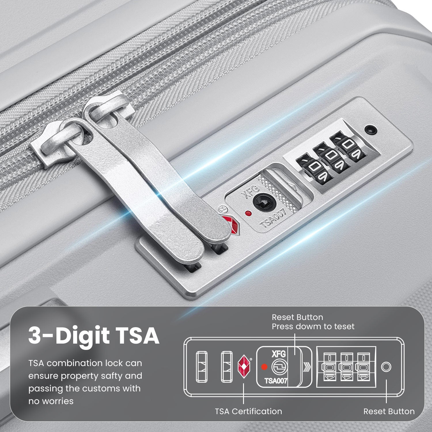 Luggage 4 Piece Sets 14 20 24 28 , Hard Shell Lightweight Tsa Lock Carry On Expandable Suitcase With Spinner Wheels Travel Set For Men Women Silver Polypropylene