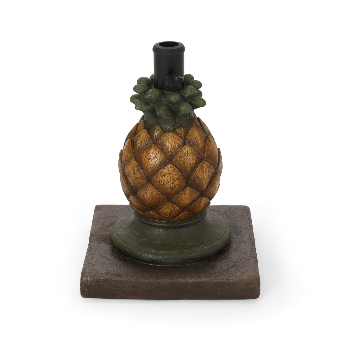 Pineapple Umbrella Base Yellow Concrete