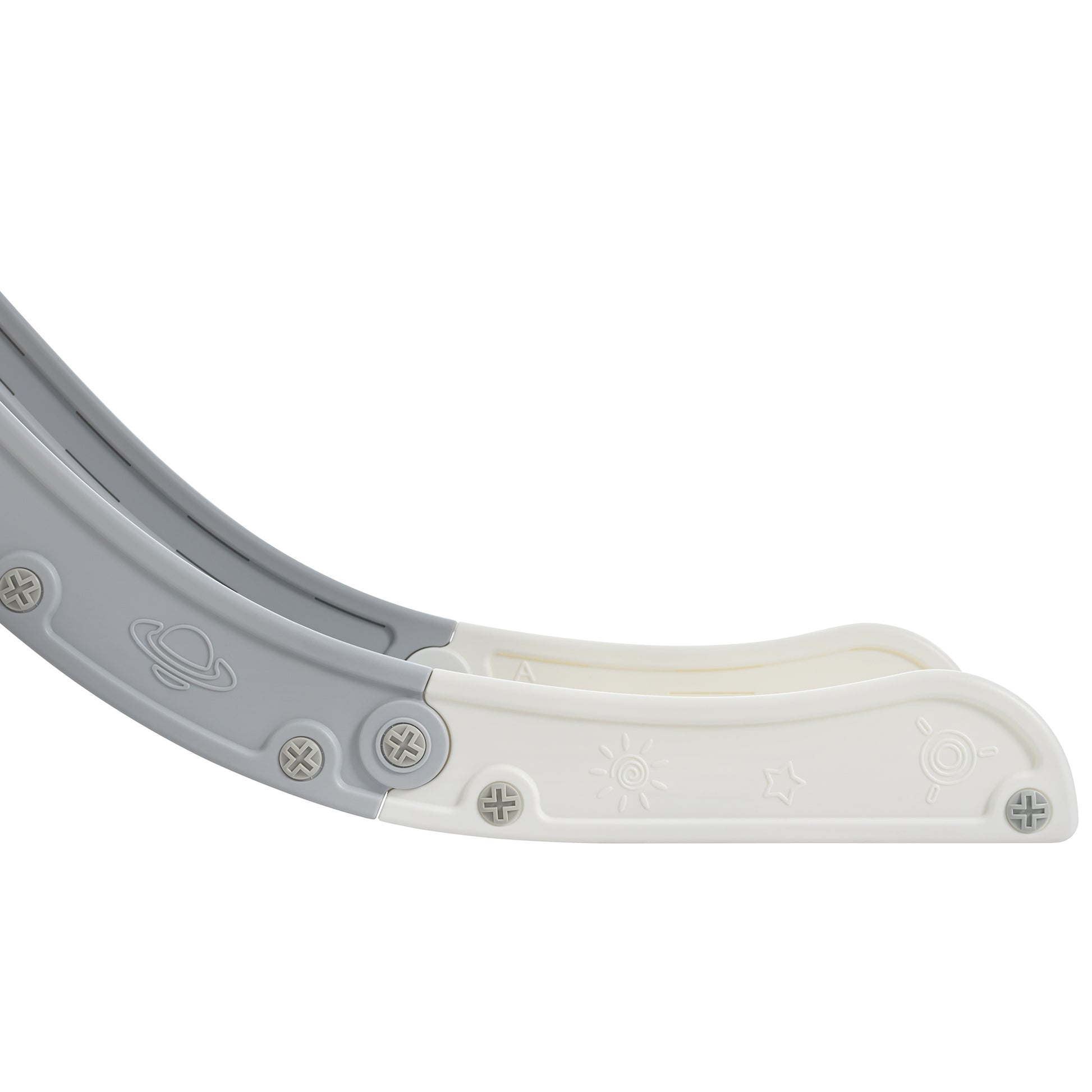 7 In 1 Toddler Slide Set, Freestanding Space Set With Slide, Kids Slide Playset Structure, Arch Tunnel And Basketball Hoop, Toy Storage Organizer For Toddlers, Kids Climbers Playground Grey White 50 99 Lbs Cute 1 To 2 Years Hdpe Indoor & Outdoor Use