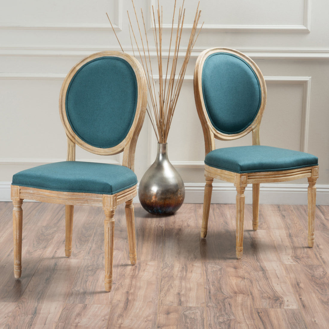 Dining Chair Teal Fabric