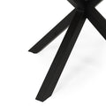 Dining Table And Chairs Set Dark Brown Pe Rattan Iron
