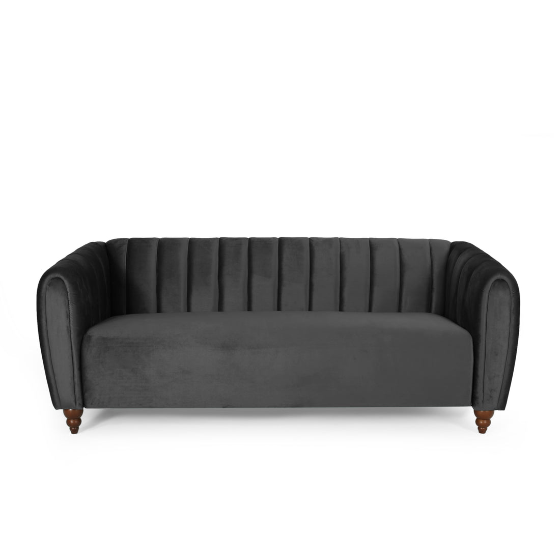 3 Seater Sofa Black Velvet 3 Seat