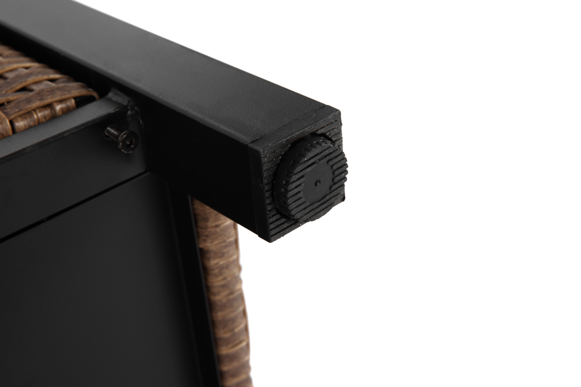 Outdoor Kitchen Wicker Island Rolling Cart & Storage Cabinet, Wheels And Stainless Steel Extended Table Top, Side Handle For Patio Kitchen Or Bar Cart, Brown No Brown Garden & Outdoor Steel