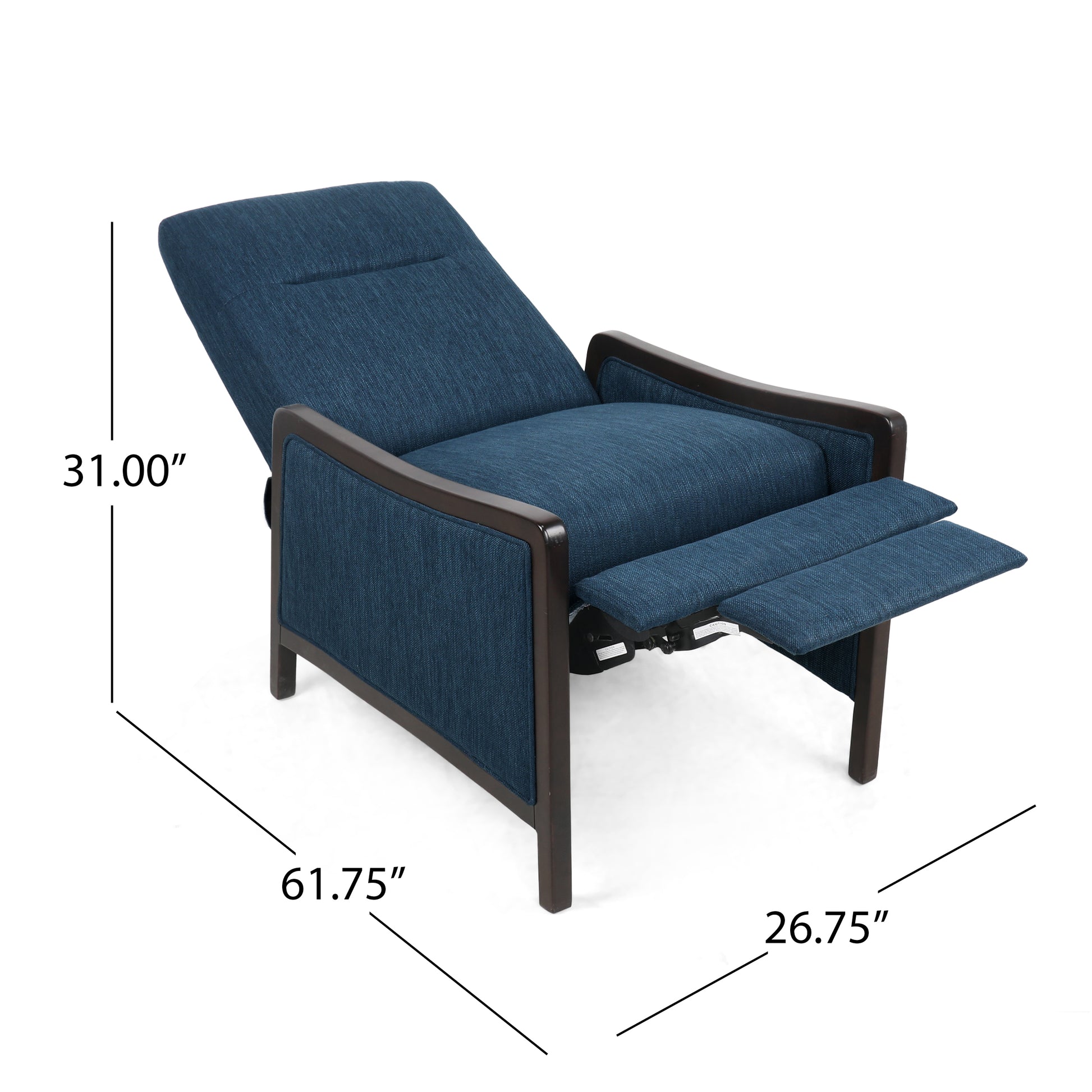 Recliner Chair Navy Blue Fabric