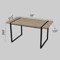 Mdf Light Wood Dining Table And Modern Dining Chair 4 Piece Set, Medieval Wooden Kitchen Dining Table Set, Rectangular Metal Base, Dining Table And Suede Chair Brown Green Mdf