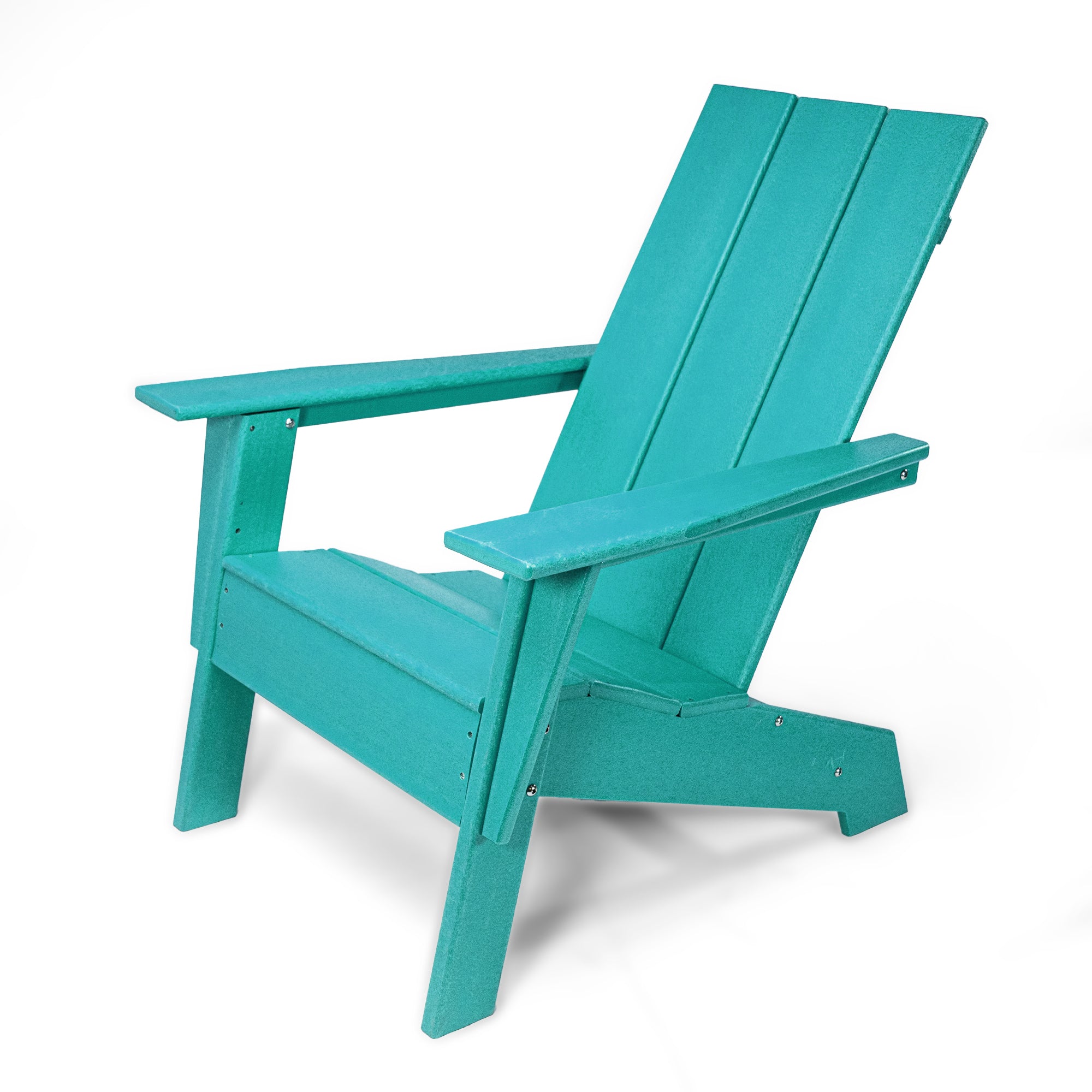 Hdpe Modern Adirondack Chair, Ultra Durable Weather Resistant Design, 350 Lb Capacity, Aqua Blue Aqua Blue Hdpe