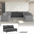 Modular Piece Loveseat, Part Of Sectional Sofa,Chenille,Minimalist Style,2 Colors,Not For Separate Use Gray Chenille 2 Seat