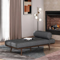 Chaise Lounge Charcoal Fabric