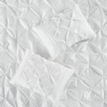 7 Piece Tufted Comforter Set White King King White Polyester