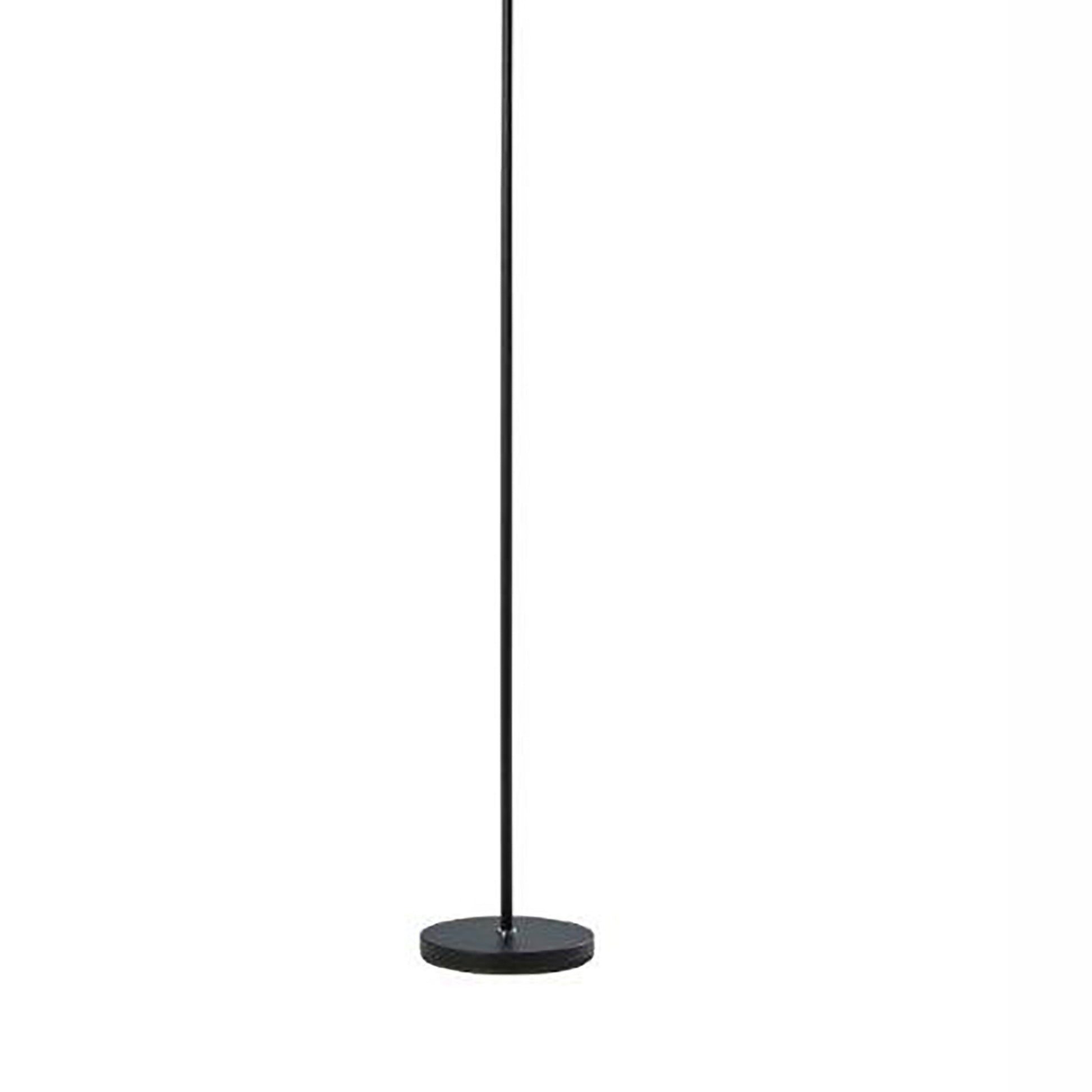 72" Tall" Linea" Adjustable Torchiere Led Floor Lamp, Satin Black Black Metal