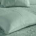 3 Piece Reversible Bedspread Set Seafoam Full Queen Queen Green Microfiber