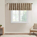 Faux Silk Embroidered Window Valance Tan 50X18