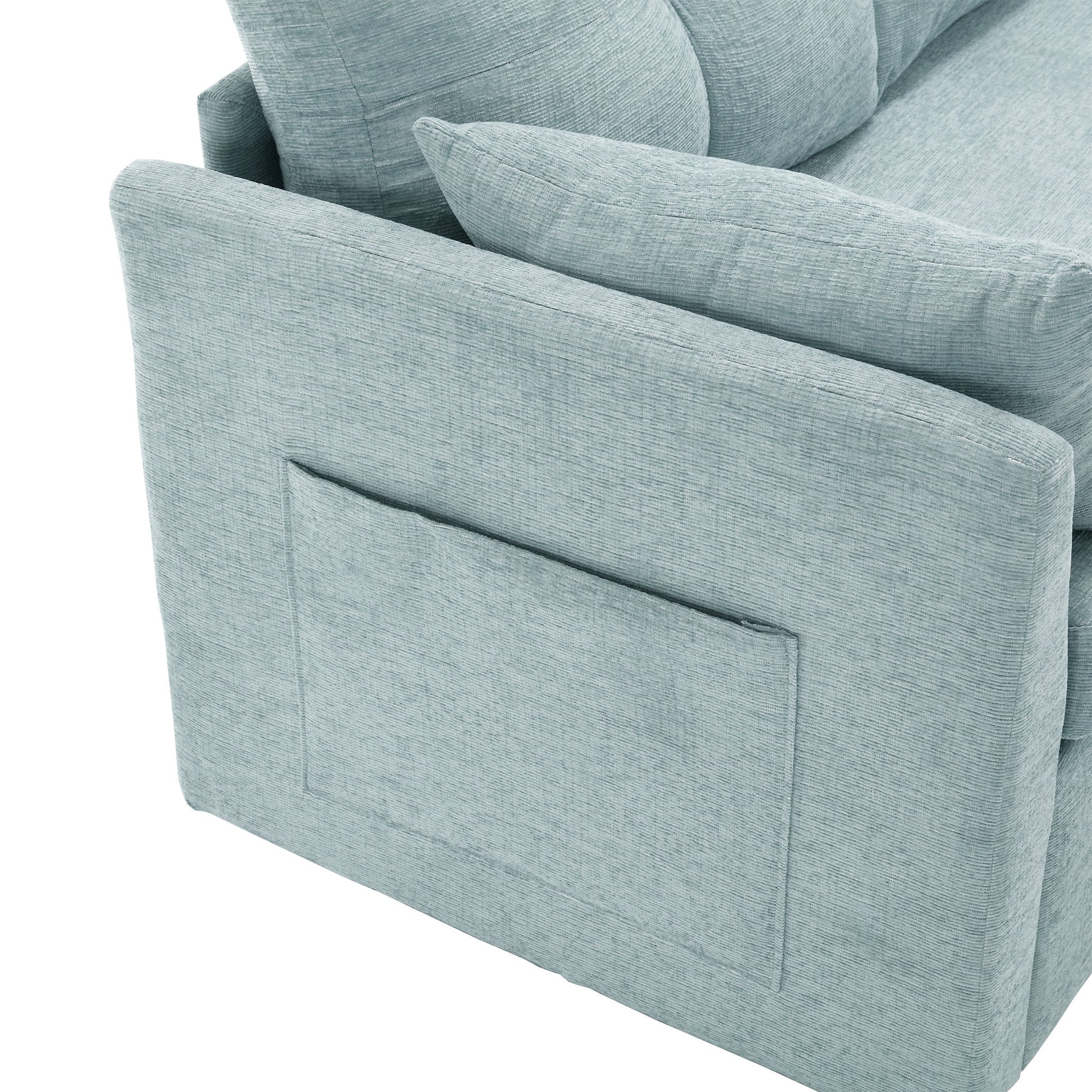 United Modular Sectional Sofa L Shaped Modular Couch With Reversible Chaise Modular Sofa Sectional Couch With Storage Seats Mint Green Chenille 3 Seat