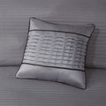 6 Piece Reversible Jacquard Quilt Set With Throw Pillows Grey Taupe Full Queen Grey Taupe Cotton