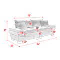 Corduroy Sofa Sleeper Couch Loveseat Sofa With Pillows Comfy Upholstered Deep Seat Sofa For Bedroom,Living Room,Apartment,Office,Dorm Beige Corduroy Beige Foam Upholstered 2 Seat