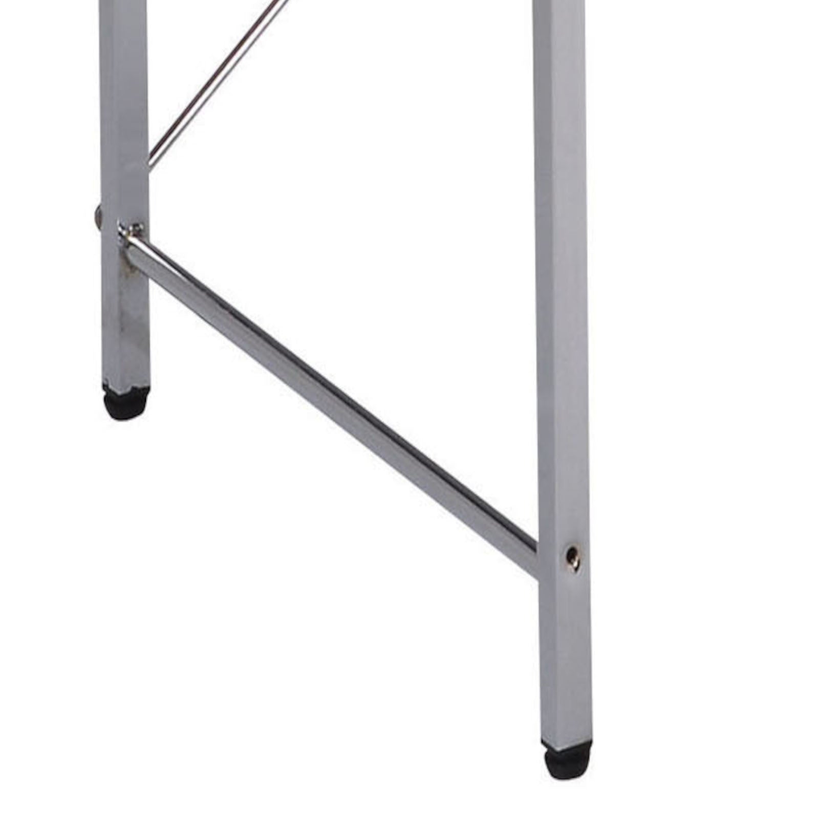 Elvis Black & Chrome Finish Writing Desk W Shelves Black,Chrome Metal,Synthetic Wood