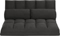 2 Seater Contemporary Foldable Sofa Bed Trifold Foam Mattress Sleeper Chair With Tufted Seat Backrest Convertible Couch W Pillows Grey 1Pc Grey Polyester Primary Living Space Cushion Back Traditional Foam Wood