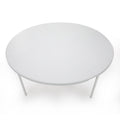 Round Plastic Folding Table With Carrying Handle, 66