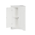 Floor Corner Cabinet With 2 Doors And Adjustable Shelves, Freestanding Narrow Cabinet Organizer, Corner Storage Cabinets For Bathroom, Kitchen, Living Room, Or Bedroom, White White 1 Mdf