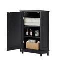 Black Bathroom Cabinet Triangle Corner Storage Cabinet With Adjustable Shelf Modern Style Mdf Board Black Mdf