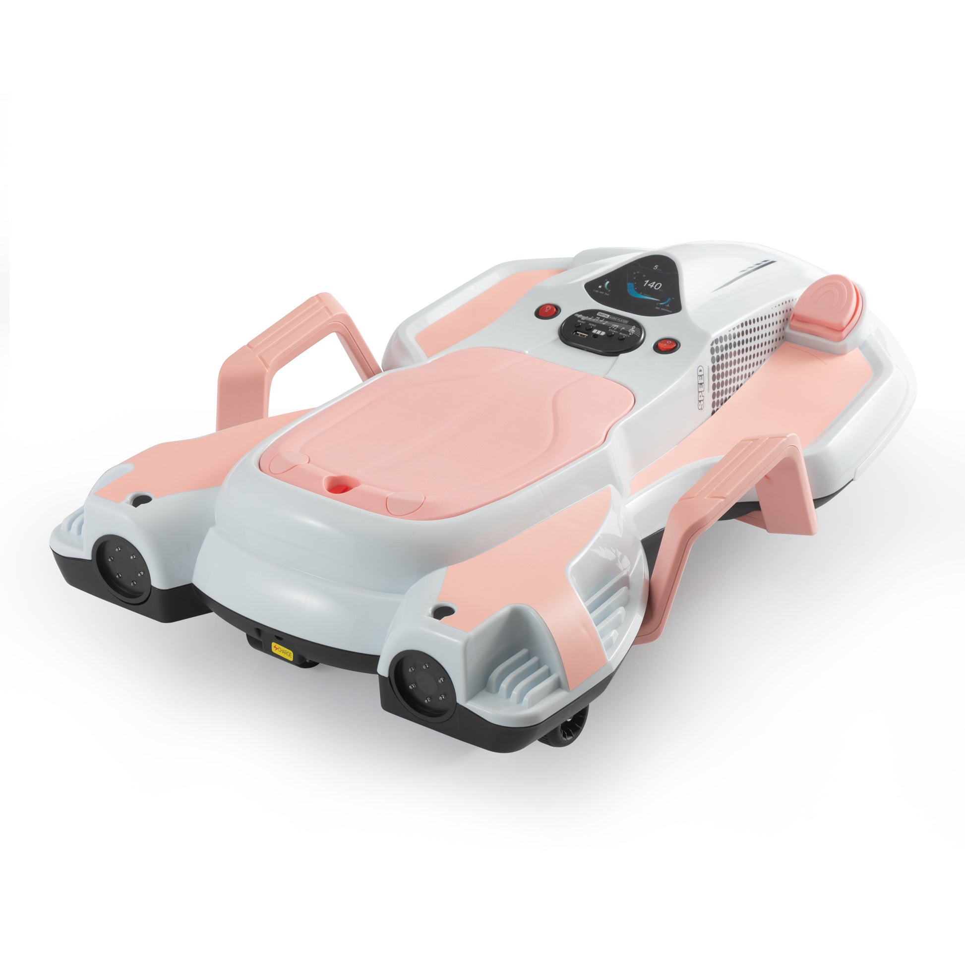 Electric Kids Racing Car With Music And Lights, Pink Pink 100 149 Lbs Polypropylene