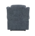 Blue Power Lift Recliner With Heating And Massage Blue Chenille Power Remote Metal Primary Living Space Tight Back Push Button Pillow Top Arms Chenille