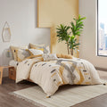 3 Piece Cotton Duvet Cover Set King Multicolor Cotton