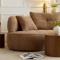 Wks7C Camel Color Combo Sofa With Detachable Pillows, Durable Fabric, Solid Wood Frame Camel Casual Fabric 4 Seat