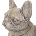 Dog Garden Sculpture Gray Glass