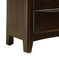 Spacious 2 Drawer Nightstand, Brown Brown Mdf