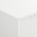 47.2'' X 31.4''Minimalist High Gloss Coffee Table With 2 Drawers, Multi Storage Rectangle Sofa Table With Golden Wood Grain Legs, Modern Center Table For Living Room, White White Particle Board Mdf