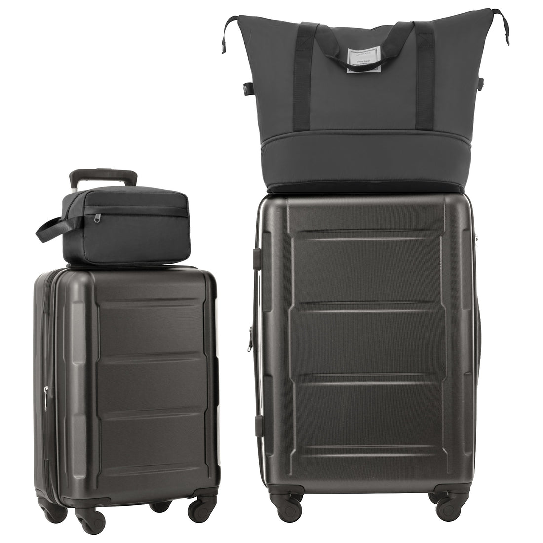 2 Piece Luggage Set With Bags Expanable Spinner Wheels Abs Lightweight Suitcase With Tsa Lock 20Inch 28Inch Dark Gray Abs