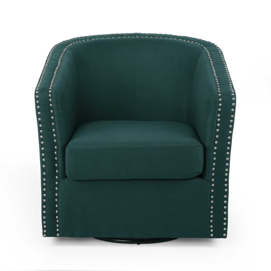 Swivel Chair Green Fabric