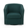 Swivel Chair Green Fabric