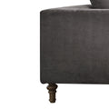 Grey Accent Chair With Pillow Grey Primary Living Space Mid Century Modern Wood Fabric