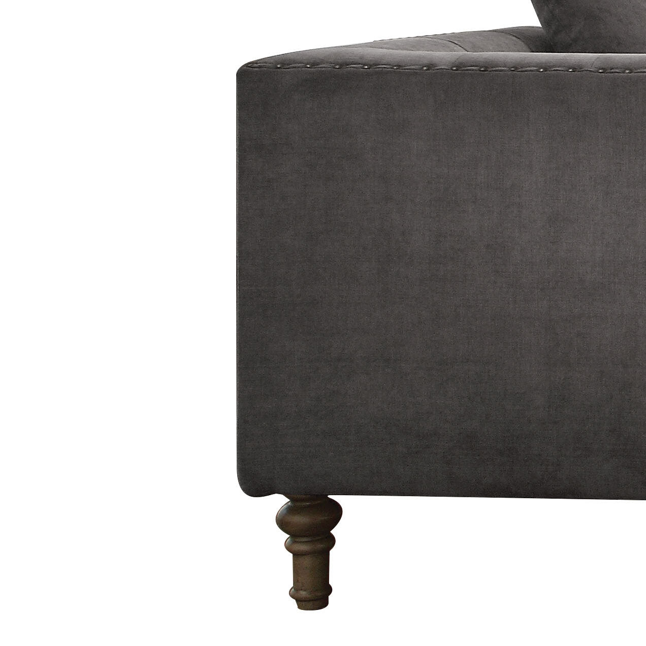 Grey Accent Chair With Pillow Grey Primary Living Space Mid Century Modern Wood Fabric
