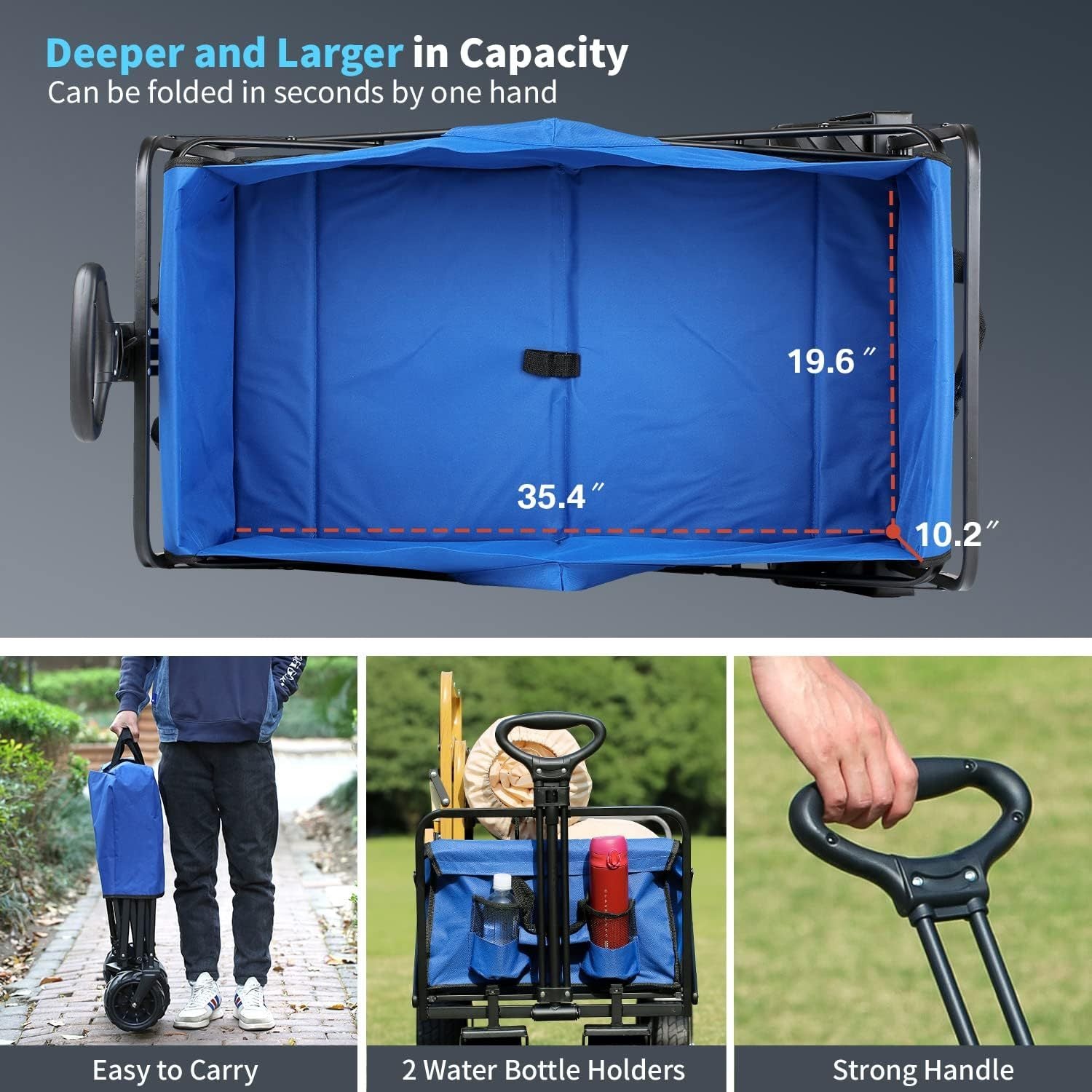 Blue Folding Campers Blue Metal