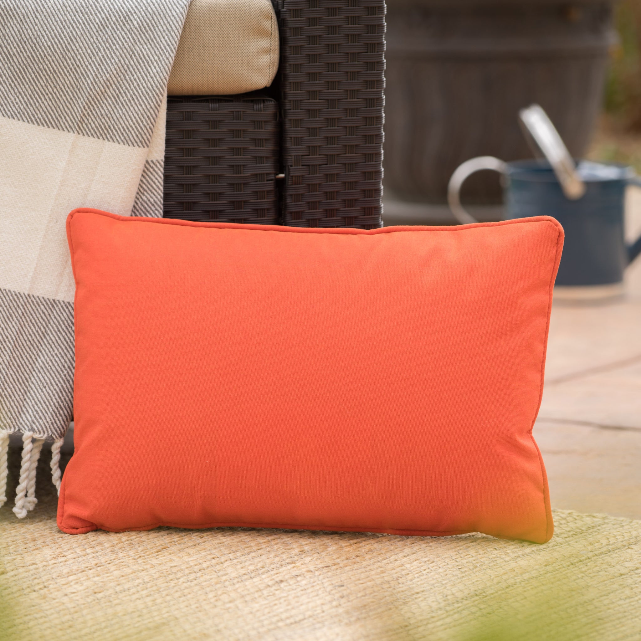 Coronado Rectangular Pillow Orange Fabric