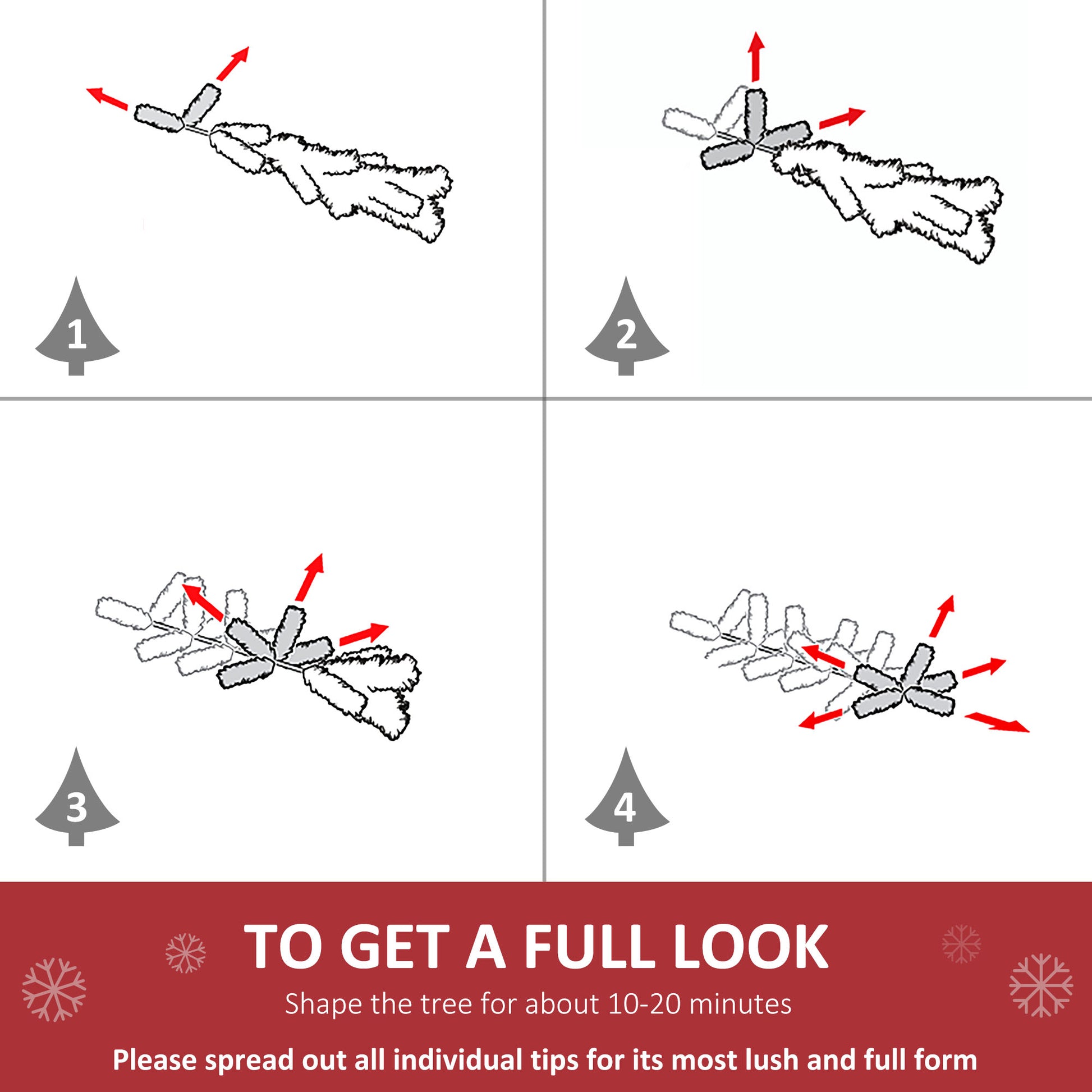 Homcom 5' Artificial Pencil Christmas Tree, Slim Xmas Tree With 294 Realistic Branch Tips And Plastic Stand, Red Red Plastic